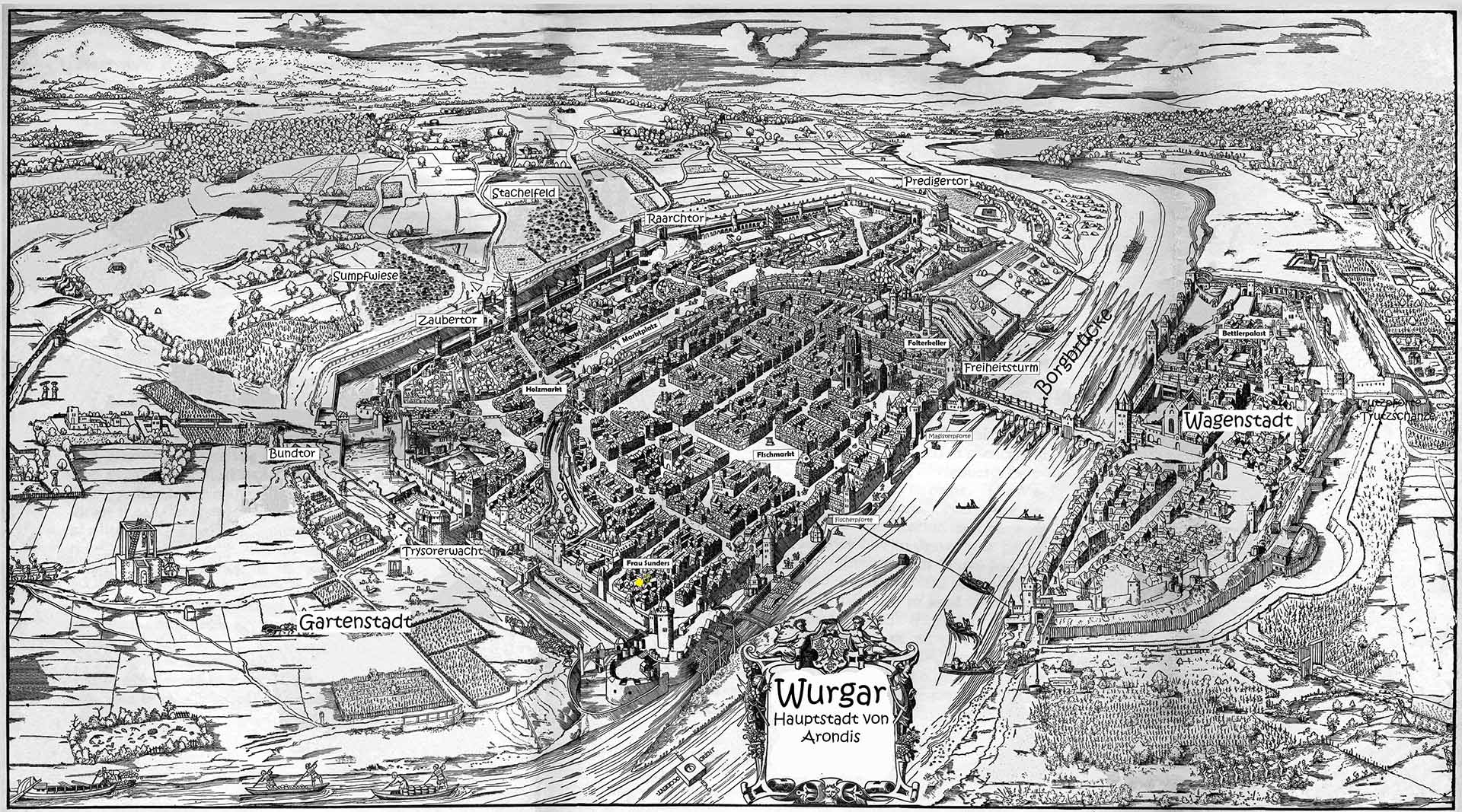 Stadtplan Wurgar Schattengrau Schattenmorgen